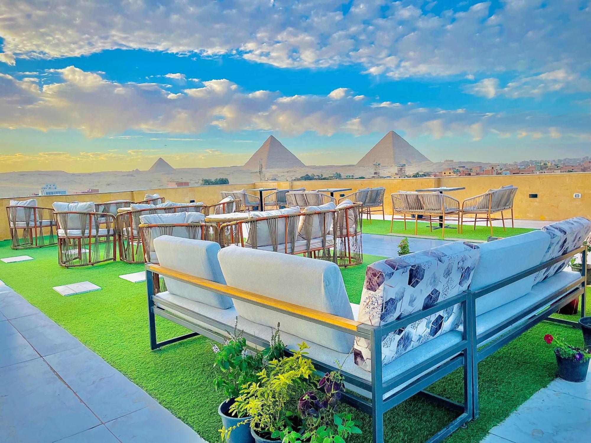 Palm Pyramids View Hotel Kafret el-Gabal Exteriér fotografie